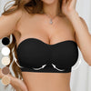 Women's Non-Slip Strapless Wireless Bra with Crossover Side Closure