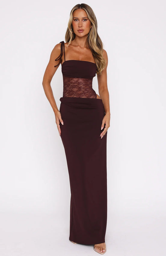 Liora™ | Elegant laced maxi dress
