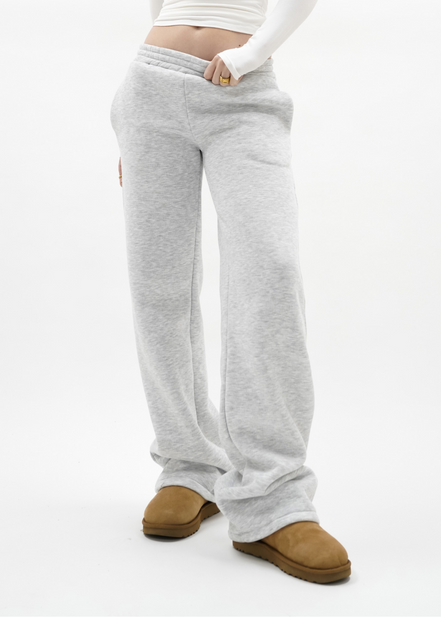 Laag/middel heup jogger pants licht grijs