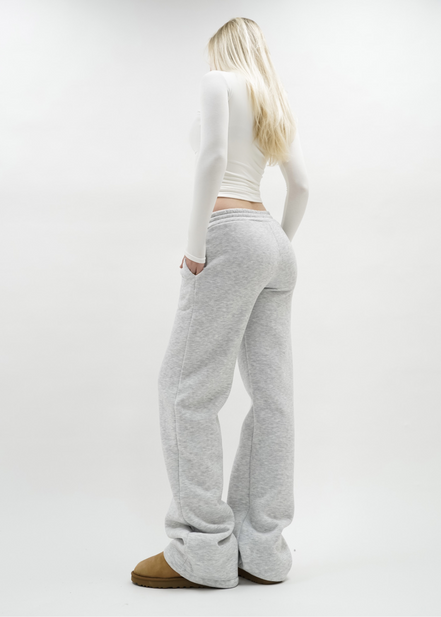 Laag/middel heup jogger pants licht grijs