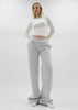 Laag/middel heup jogger pants licht grijs