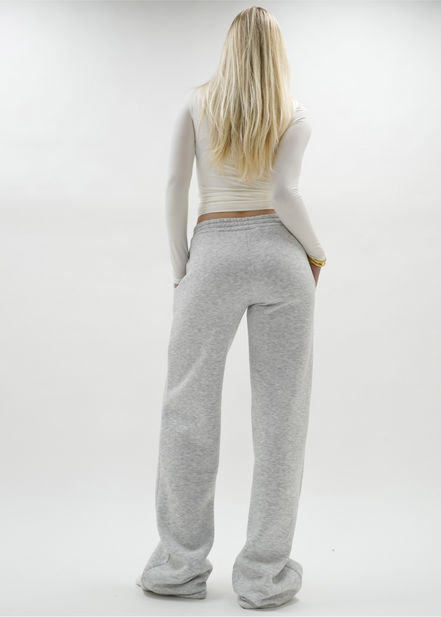 Laag/middel heup jogger pants licht grijs
