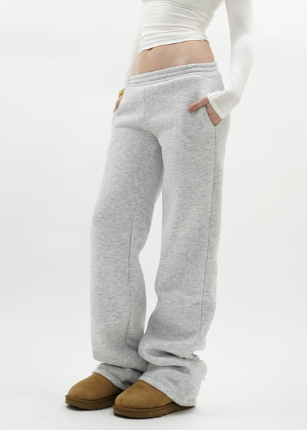 Laag/middel heup jogger pants licht grijs