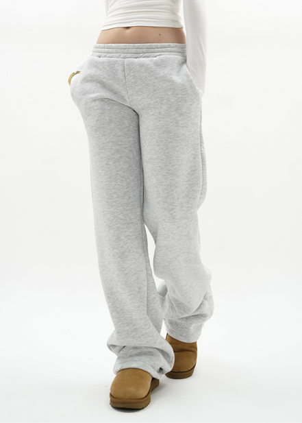 Laag/middel heup jogger pants licht grijs