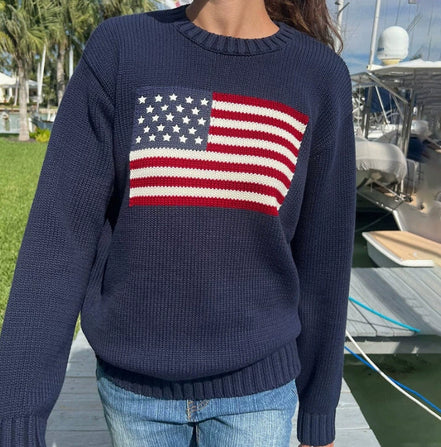 Trui America blauw