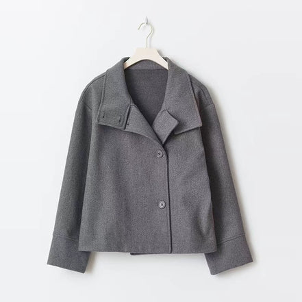 Short Funnel Neck Coat