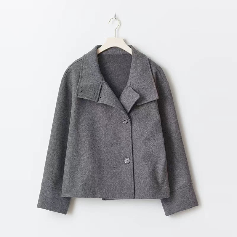Short Funnel Neck Coat
