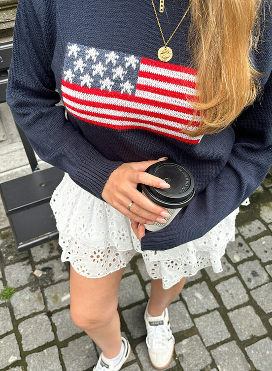 Trui America blauw